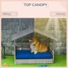 UbMelt Outdoor Dog House with Water-resistant Cushion Large Rattan Puppy Dog Kennel with Canopy - 4 of 4