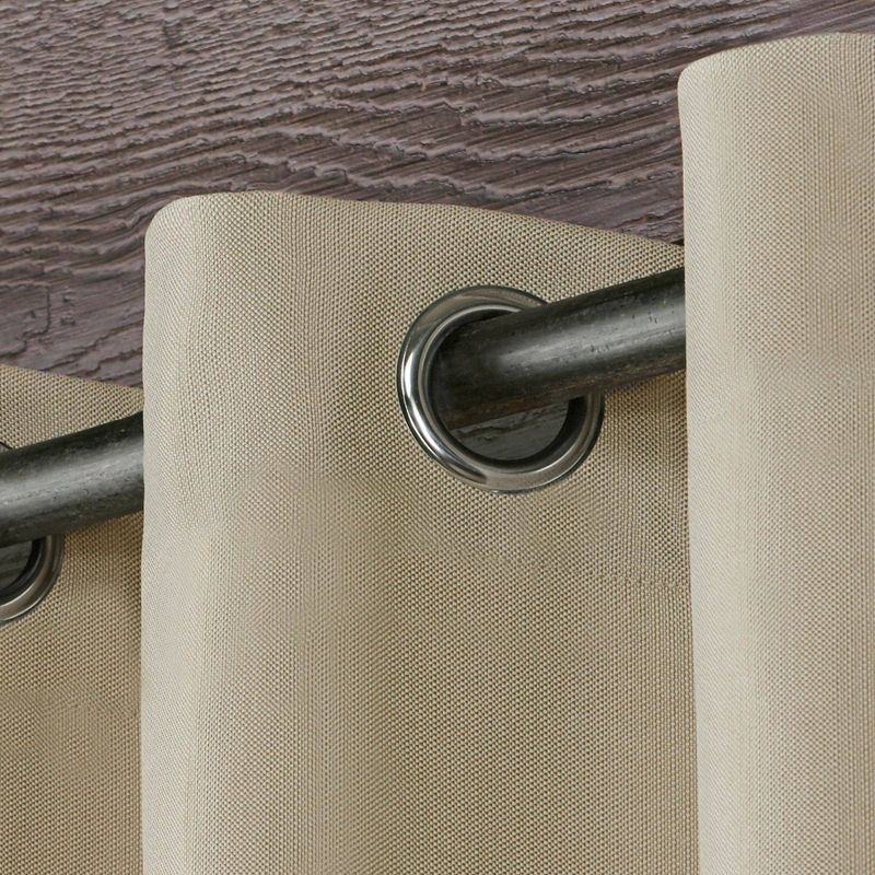 Set Of 2 Biscayne Grommet Top Light Filtering Window Curtain Panels - Exclusive Home, 4 of 7