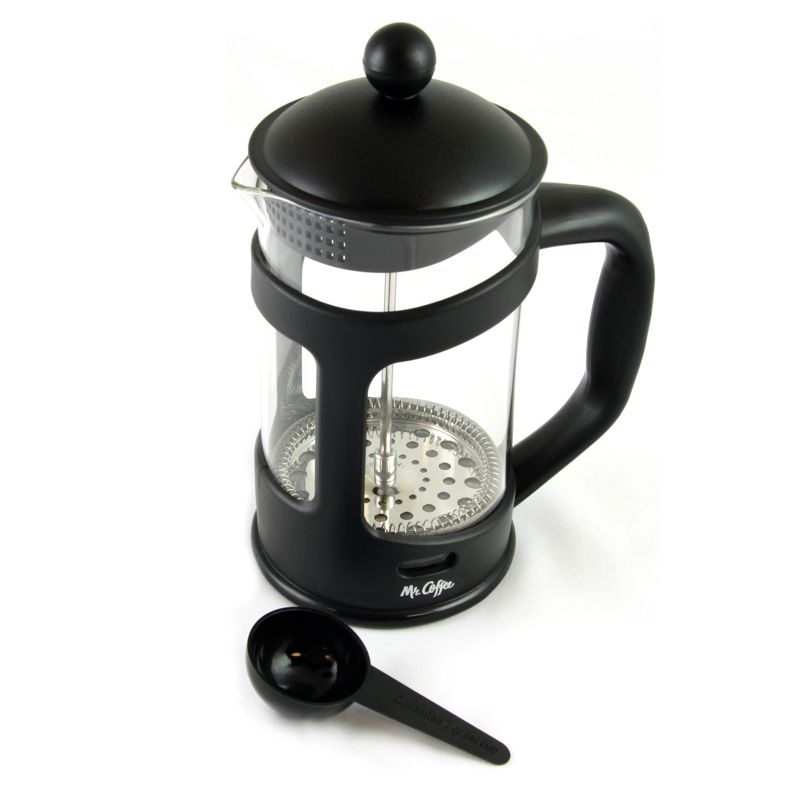 Mr. Coffee Brivio 28 Ounce Glass French Press Coffee Maker with Plastic Lid, 1 of 6