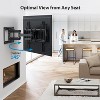 Pipishell Full Motion TV Wall Mount for 37-75" TVs, Dual Articulating Arms, Swivel & Tilt, Max VESA 600x400mm, Supports Up to 100 lbs - 2 of 4