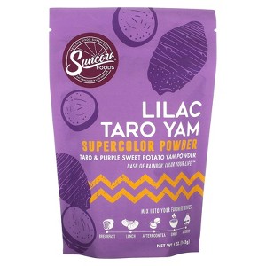 Suncore Foods Lilac Taro Yam Supercolor Powder, Taro & Purple Sweet Potato Yam, 5 oz (142 g) - 1 of 2