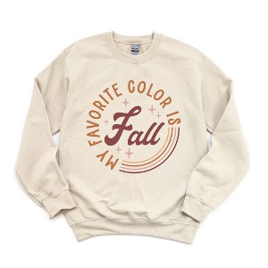 Simply Sage Market Women's Graphic Sweatshirt My Favorite Color Is Fall Circle - 1 of 4