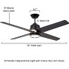Emerson Zeke 54" Barbeque Black Ceiling Fan LED Light with Barbeque Black Blades & 4-Speed Wall Control - 2 of 4