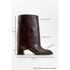 Ellas Burgundy Chunky Heel Boot (Women) | Prologue Shoes - 4 of 4