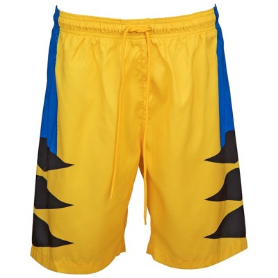 Wolverine Mens X-Men's Wolverine Character Costume Board Shorts - Medium (32-34) — фото 3
