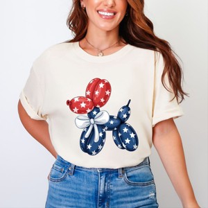 Simply Sage Market 4th Of July Balloon Dog Garment Dyed Tee - 1 of 4