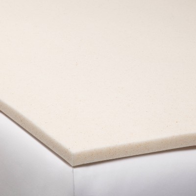 Twin 1.5" Copper Infused Gel Memory Foam Mattress Topper Beige - Made By Design™