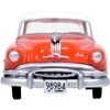 1954 Pontiac Chieftain 4 Door Coral Red with Winter White Top 1/87 (HO) Scale Diecast Model Car by Oxford Diecast - 3 of 4