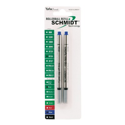 Schmidt 8126 Rollerball Long Capless Refill Fine Blue 2 Pack (SC58124)