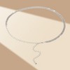 Anna-Kaci Women's Rhinestone Chain Belt with Adjustable Link Closure and Dangle Accent 45.5x1.2in - 3 of 4