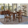 5-Piece Mahogany Finish Solid Wood Top - Dining Room Set - Seats 4 - 2 of 4