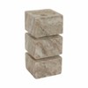 Modern Marble Candle Holder for Pillar & Taper Candles - Stone Square Design - Glam Accent for Home, Office, Bedroom & Living Room - 3 of 4