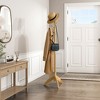 TOBILI  Finish Coat Rack Solid Wood, 11 Hooks Coat Hanger Stand Entryway Home Furniture 1pc - 2 of 4