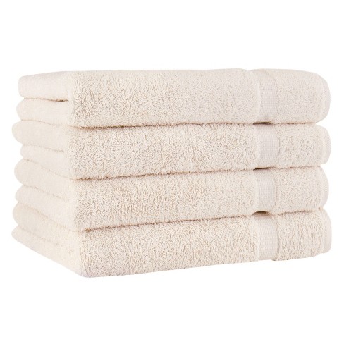 Royal Turkish Towel Terry Cloth Bath Sheet - Oversized Bath Towels (Set of  2) Ivory