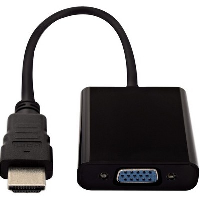 V7 HDMI to VGA Adapter Black - HDMI/VGA Video Cable for Video Device, Projector, Notebook, Ultrabook, Desktop Computer, Monitor