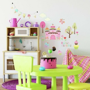 Happi Cupcake Land Peel and Stick Wall Decal - RoomMates: Vinyl Self-Adhesive Decor for All Ages, 56pc - 1 of 4