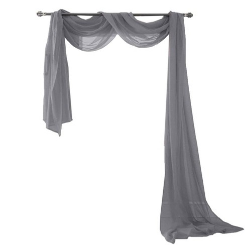 Grey sheer window clearance scarf