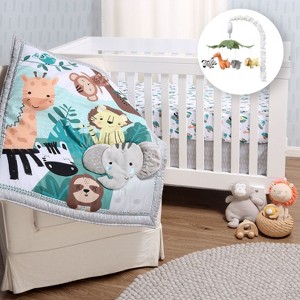 The Peanutshell Safari Adventures Crib Bedding Set, 3pc to 12 Pc, Safari Animals - 1 of 4