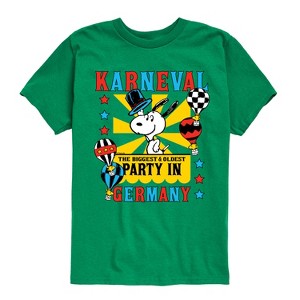 Boys' - Peanuts - Karneval Biggest Oldest Party Germany Short Sleeve Graphic T-Shirt - 1 of 4