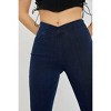 Women's Jalyn High Rise Clean Overlapping Flare Jeans - CELLO - 4 of 4