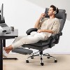 EROMMY Massage Office Chair with Footrest,Dark Grey - 2 of 4