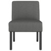vidaXL Modern Slipper Chair in Durable Dark Gray Fabric - Comfortable Padded Seat - Sturdy Wood & Plywood Construction - 3 of 4