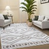 Modern Geometric Rug Thin Low Pile Carpet, Non Slip Washable Indoor Mat with Stain Resistant Backing & Reinforced Edges - 2 of 4