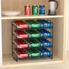 LunaLulinlk 4 Tiers Stackable Can Rack Organizer, Beverage Food Can Dispenser Holder Holds up to 48 Cans for Kitchen Cabinet and Pantry (Black) - 4 of 4