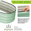 2pcs Raised Garden Beds Outdoor Kit, Galvanized Oval Planter Box, Metal Bottomless Elevated Garden Boxes Set for Planting - 4 of 4