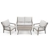 HAPPATIO 4-Piece Outdoor Patio Furniture Set , Aluminum Outdoor Conversation Set Perfect for Porch, Deck, Garden - 3 of 4