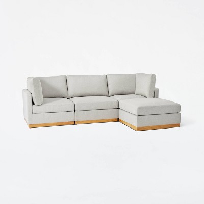 4pc Woodland Hills Modular Sectional Sofa Set Light Gray - Threshold&#8482; designed with Studio McGee