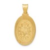 Black Bow Jewelry 14k Yellow Gold Hollow Oval Miraculous Medal Pendant - 3 of 4