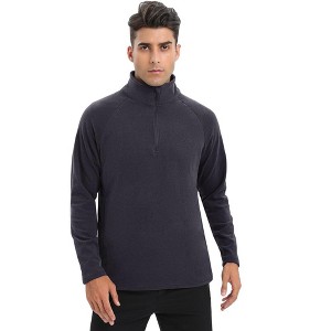 Men's Fleece Pullover Sweater Long Sleeve Quarter Zip Sweatshirt Casual - 1 of 4