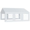 Outsunny 20' x 40' Large Outdoor Carport Canopy Party Tent with Removable Protective Sidewalls & Versatile Uses - 4 of 4