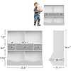 TackView Kids Bookshelf and Bookcase Toy Storage, Storage Cabinet Toy Chest with 4 Cubbies,for Nursery,Bedroom,School - 3 of 4