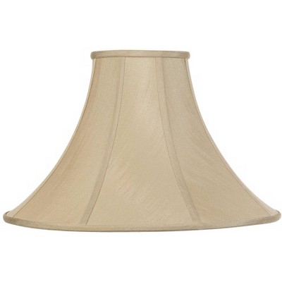 Imperial Shade Taupe Large Bell Lamp Shade 7" Top x 20" Bottom x 13.75" Slant x 12.5" High (Spider) Replacement with Harp and Finial