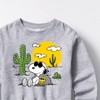 Boys' - Peanuts - Snoopy & Woodstock Graphic Long Sleeve Fleece Sweatshirt - 2 of 4