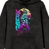 Godzilla Adult Mineral Wash Black Salt Long Sleeve Hooded Sweatshirt - 2 of 2