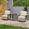 EAGLE PEAK Classic Wicker Patio Bistro Set of 3, Outdoor Furniture with 360° Swivel Rocker Chair and Side Table - 2 of 4