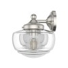 Hunter Fans 23.5" Saddle Creek Wall Light Brushed Nickel Finish - Vintage 3-Bulb Fixture for Indoor Damp Spaces - 4 of 4