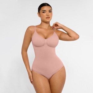 Feelingirl Women's Seamless Tummy Control Brief Shapewear Bodysuit - 1 of 4