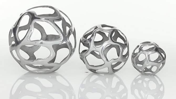 Set of 3 Decorative Aluminum Balls - Olivia & May, 2 of 10, play video