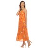 White Mark Women's V-Neck Floral Print Maxi Sun Dress - 2 of 4