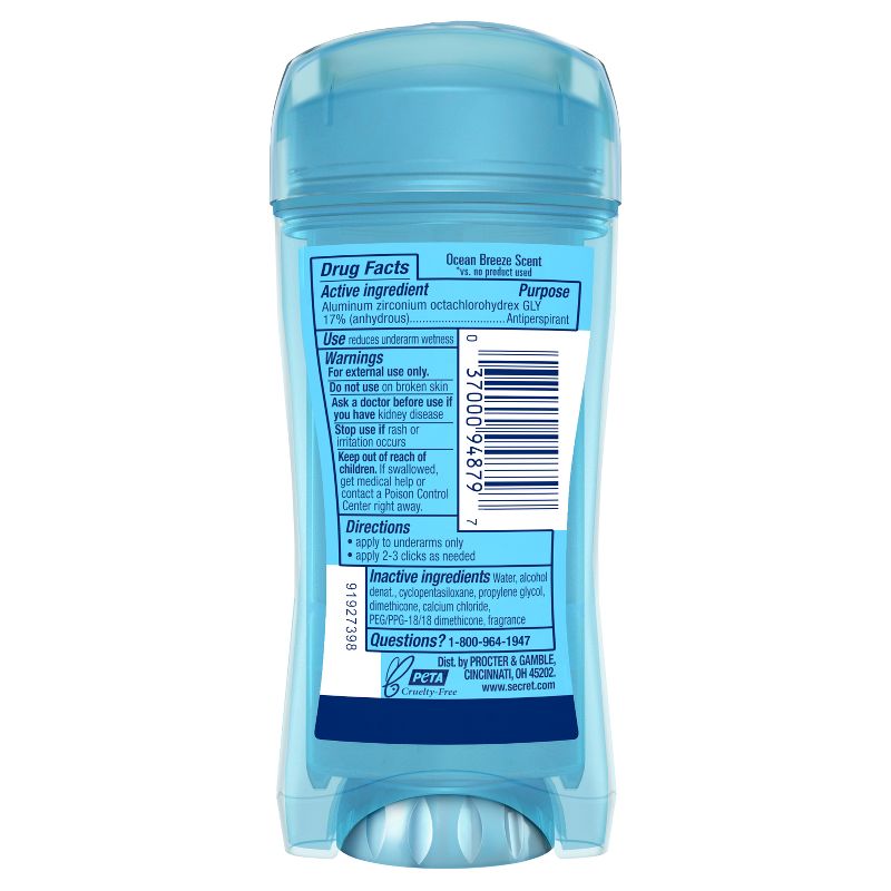Secret Fresh Antiperspirant &#38; Deodorant Clear Gel Chill Ocean - 2.6oz, 3 of 13