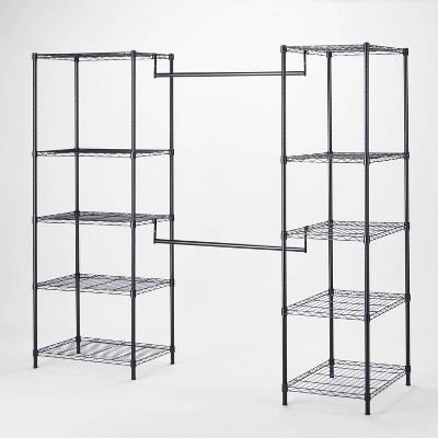 6'-10' Wire Closet System Black - Brightroom™ : Target