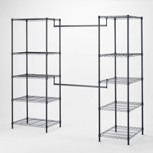 6'-10' Wire Closet System Black - Brightroom™ : Target