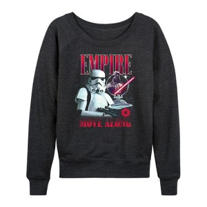 Women's - Star Wars - Empire Collage Lightweight French Terry Wide Neck Long Sleeve Shirt - 1 of 4