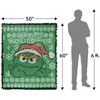 Sesame Street Oscar The Grouch Ugly Christmas Blanket 50"x60" Woven Tapestry - 2 of 4