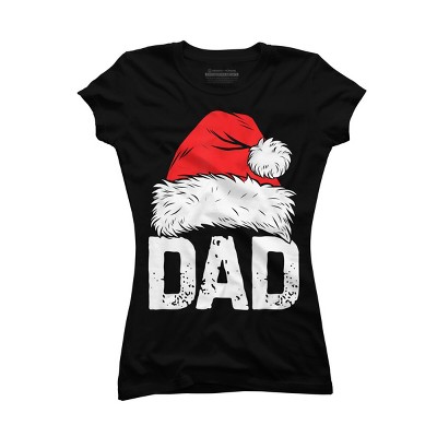 Junior's Design By Humans Dad Santa Christmas By NekoShop T-Shirt