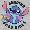 Junior's Lilo & Stitch Sending Good Vibes Logo Sweatshirt - image 2 of 2